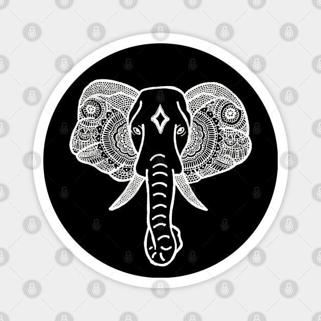 Elephant (Design on Front) Magnet by Major Art Design